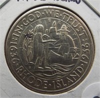 1936 Rhode Island Comm 90% silver half dollar.