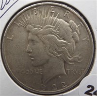 1922-D Peace silver dollar.