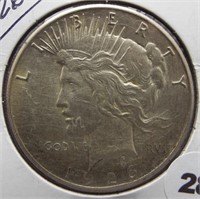 1926 Peace silver dollar.