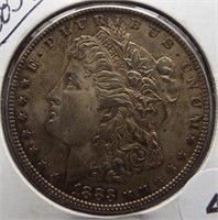 1883-O Morgan silver dollar.