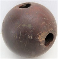 Vtg. Wood Duck Pin Bowling Ball-Around 1900's