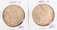 Coin 2 Morgan Silver Dollars 1890-O & 1890-P