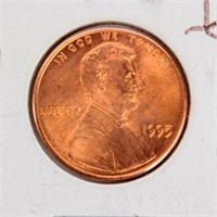 Coin 1995 Double Date Obverse Cent Unc.