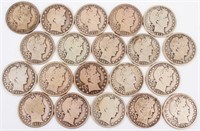 Coin 20 United States Barber Half Dollars
