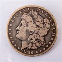 Coin 1890-CC Morgan Silver Dollar Very Good