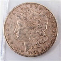 Coin 1904-P Morgan Silver Dollar Extra Fine