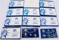 Coin 10 United States Proof Sets 1999-2008