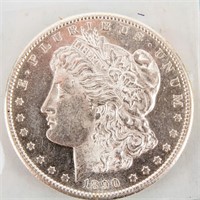 Coin 1890-S Morgan Silver Dollar BU PL