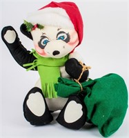 Annalee 1983 Mobilitee Doll Christmas Panda Bear