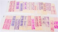 Stamps 1930's  3 Cent Postage Plate Blocks
