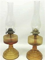 Oil Lamps (2) z 20 Inches Tall