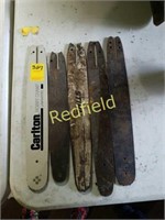 Lot of 5 chainsaw blades 15" 13.5" 15.5" 16.5" 16"