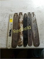 Lot of 6 misc chainsaw blades 16"