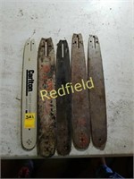 Lot of 5 misc chainsaw blades 17" 18"