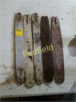 Lot of 5 misc chainsaw blades 16"