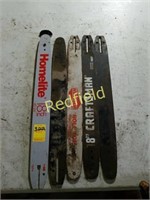 Lot of 5 misc chainsaw blades 18"