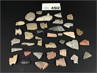 Various Points, Scrapers, Weights, and others