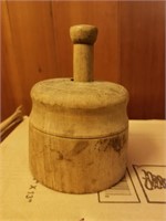 VINTAGE BUTTER PRESS WITH WHEAT STAMP