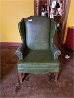 GREEN WING BACK CHAIR