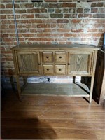 4 DRAWER 2 DOOR SERVER MIXED WOOD