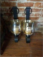 METAL CANDLE HOLDERS WITH GLOBES