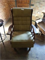 VINTAGE LEATHER ROCKING CHAIR