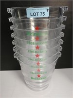 (7) Acrylic Heineken Beer Buckets