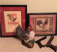 Rooster Wall Art, Rooster Decor & Plate Stands