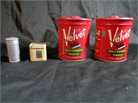 4 Vintage Tin Containers
