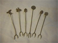 6 Vintage Sterling Silver Cocktail Forks