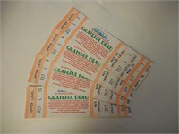 4 unused Grateful Dead 1993 Concert Tickets