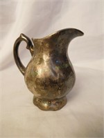 Silver Coated Opalescent Porcelain Mini Pitcher