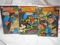 3 Original 1967 Detective Comics w/ Batman & Robin