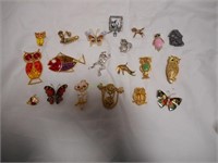 20 Animal Costume Jewelry Brooches/Pins