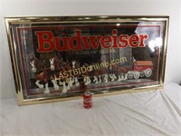 LARGE BUDWEISER MIRRORED BEER SIGN