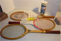 3 Vintage Tennis Racquets