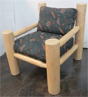 LOG Arm Chair with Cushioned Seat & Back