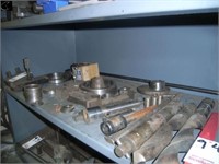 Shelf w/ misc large drill bits, shafting
