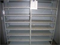 2- 3'x18" 6 shelf steel shelving units