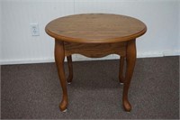 Modern Oak Oval Side Table