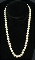 CULTURED PEARL NECKLACE & MATCHING PIERCED STUDS