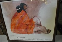 Signed R C Rudolph Carl Gorman Indian Print