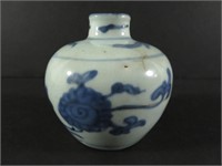 Chinese Blue on White Porcelain Small Vase