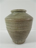 Chinese Early Celadon Crackle Vase