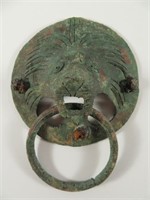 Antique Roman Bronze Lion Door Handle