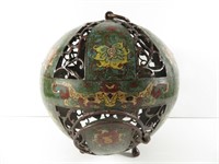 Chinese Bronze Champleve Globular Lantern