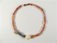 Pre Columbian Necklace Beads Alabaster Pendant