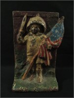 Doorstop Cast Iron Patriotic Soldier Boy