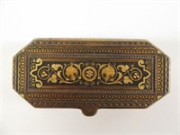 Toledo Damascene Gold Inlaid Trinket Box