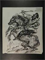 John Groth WPA Era Artist on Horseback LISTED